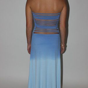 Ombre Blue Maxi Dress